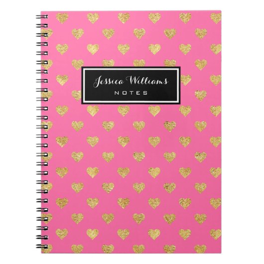 Goudglitterharten Notitieboek (Voorkant)