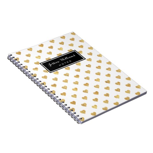 Goudglitterharten Notitieboek (Rechterzijde)