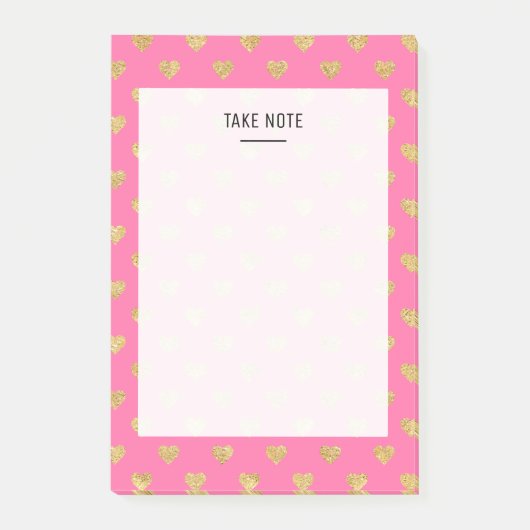 Goudglitterharten Post-it® Notes (Voorkant)