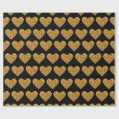 Goudglitterharten Verpakkingspapier Cadeaupapier (Vlak)