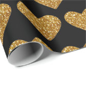 Goudglitterharten Verpakkingspapier Cadeaupapier (Rol Hoek)