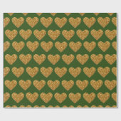 Goudglitterharten Verpakkingspapier Cadeaupapier (Vlak)