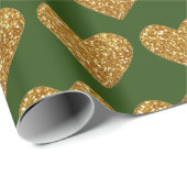 Goudglitterharten Verpakkingspapier Cadeaupapier (Rol Hoek)