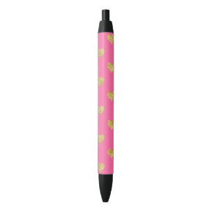 Goudglitterharten Zwarte Inkt Pen