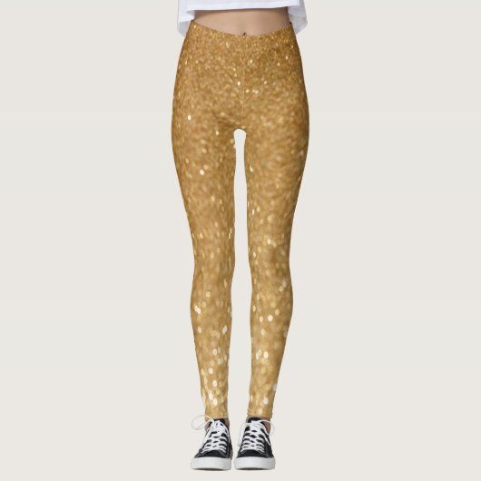 goudglitterleggings leggings (Voorkant)