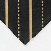 Goudglitterlijnen en -Stippen Fleece Deken (Hoek)