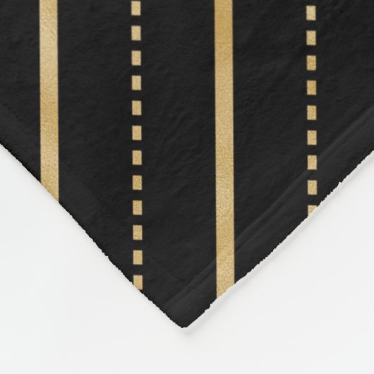 Goudglitterlijnen en -Stippen Fleece Deken (Hoek)