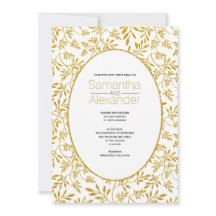 Goudglitterpatroon van bladeren, rechthoekig bruil