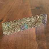 goudglitterpauzes naambordje (Zijkant)