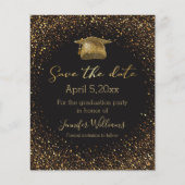 goudglitters zwart afstuderen met uitzondering van flyer (Voorkant)