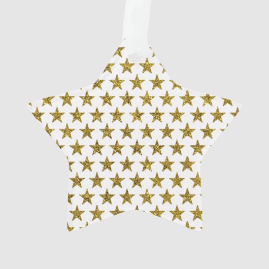 Goudglittersterren gepersonaliseerd ornament (achterkant)