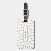 Goudglitterstippen Bagagelabel (Voorkant verticaal)