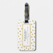 Goudglitterstippen Bagagelabel (Achterkant verticaal)