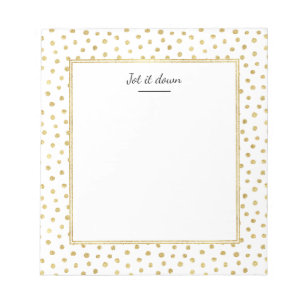 Goudglitterstippen Notitieblok