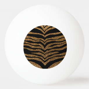 Goudglittertijgerstrepen Pingpongbal