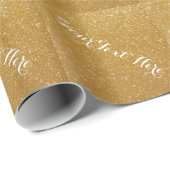Goudglitterverpakkingspapier met chemische typogra cadeaupapier (Rol Hoek)