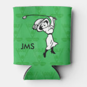 Goudgolfer voor gepersonaliseerde vrouw golf carto blikjeskoeler (Voorkant)