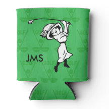 Goudgolfer voor gepersonaliseerde vrouw golf carto