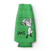 Goudgolfer voor gepersonaliseerde vrouw golf carto