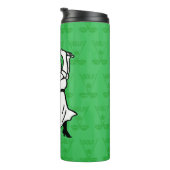 Goudgolfer voor gepersonaliseerde vrouw golf carto thermosbeker (Geroteerd rechts)