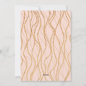 Goudgolven op Blush roze, ooit later, foto Feestdagenkaart (Achterkant)