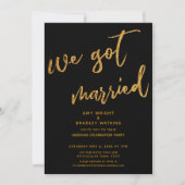 Goudgolven We hebben een gehuwde zwarte bruiloft o Kaart (Voorkant)