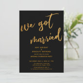 Goudgolven We hebben een gehuwde zwarte bruiloft o Kaart (Staand voorkant)