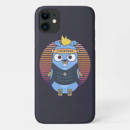 Goudgopher in cyberpunk-stijl Case-Mate iPhone case