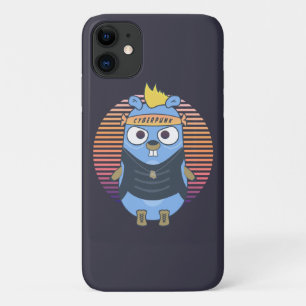 Goudgopher in cyberpunk-stijl Case-Mate iPhone case