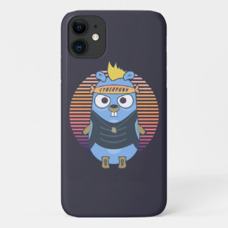 Goudgopher in cyberpunk-stijl Case-Mate iPhone case