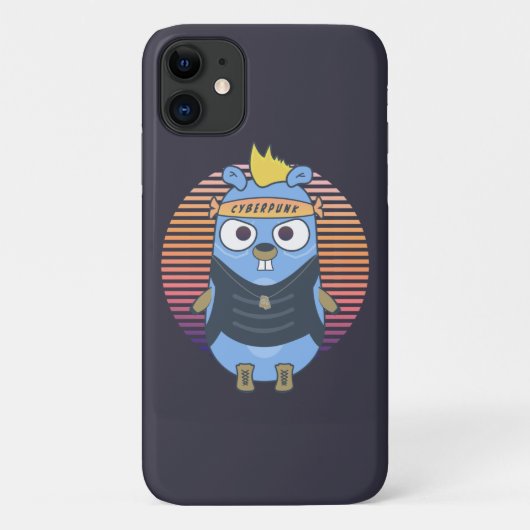 Goudgopher in cyberpunk-stijl Case-Mate iPhone case (Achterkant)