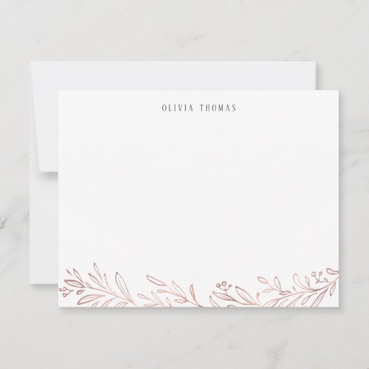 Goudgoud in de vorm van botanische gepersonaliseer notitiekaartje (Voorkant)