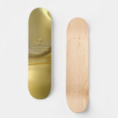 Goudgoud op aanvraag Gold Skateboard (Voorkant)