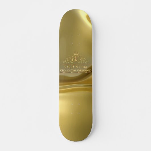 Goudgoud op aanvraag Gold Skateboard (Voorkant)