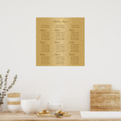Goudgouden bruiloft poster (Keuken)