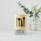 Goudgradiënt van natuurlijke lijnen | Glitter Make Visitekaartje (Staand voorkant)