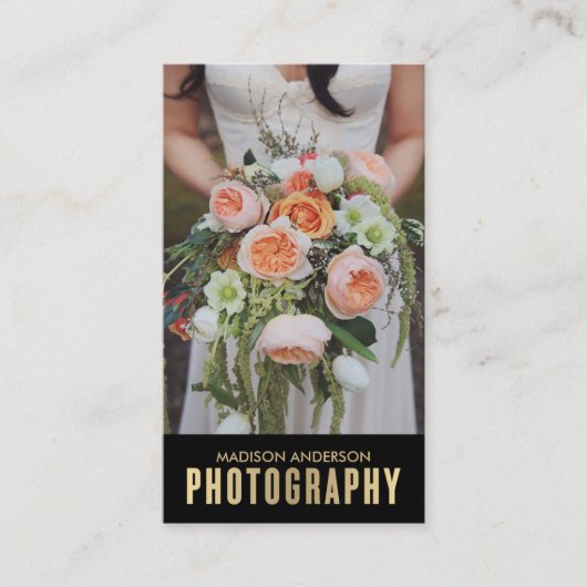 Goudgradiënt | Visitekaartjes voor fotografie (Voorkant)
