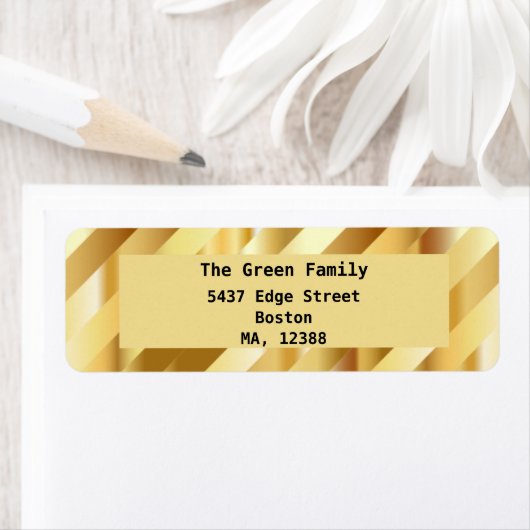 Goudgradiëntdiagonaallijnen Etiket (Insitu)