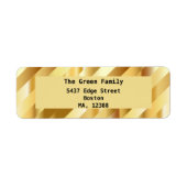 Goudgradiëntdiagonaallijnen Etiket (Voorkant)