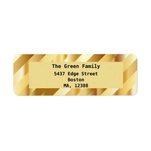 Goudgradiëntdiagonaallijnen Etiket (Voorkant)