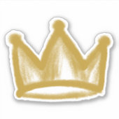 Goudgraffiti Sticker (Voorkant)