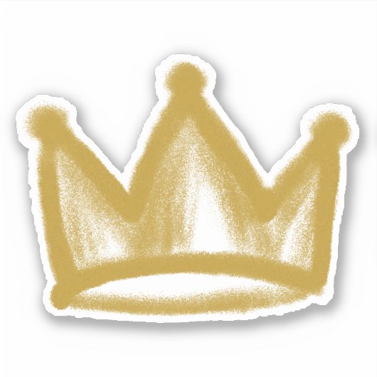 Goudgraffiti Sticker (Voorkant)