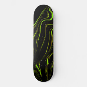 Goudgras, langwerpige golvende sporen van zwart fo persoonlijk skateboard