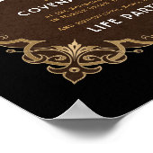  goudgrens zwart wittrouwcertificaat poster (Hoek)