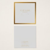 Goudgrenshouder Vierkante Visitekaartjes (Voorkant /achterkant)