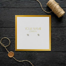 Goudgrenshouder Vierkante Visitekaartjes