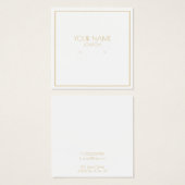 Goudgrenshouder Vierkante Visitekaartjes (Voorkant /achterkant)