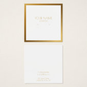 Goudgrenshouder Vierkante Visitekaartjes (Voorkant /achterkant)