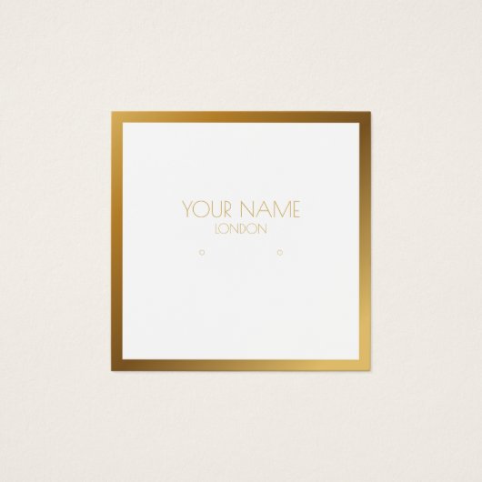 Goudgrenshouder Vierkante Visitekaartjes (Voorkant)