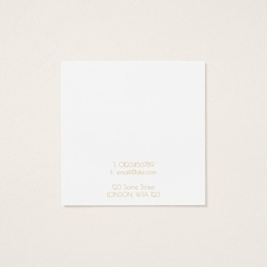 Goudgrenshouder Vierkante Visitekaartjes (Achterkant)